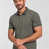 POLO M/C TECHNO FIO TINTO MUSGO