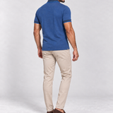 POLO M/C TECHNO FIO TINTO AZUL