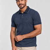 POLO M/C TECHNO FIO TINTO MARINHO
