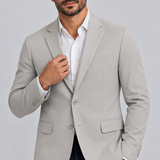 Blazer Casual Linen Cinza