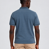 POLO M/C TECHNO FIO TINTO AZUL  JEANS