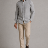 CAMISA M/L LINHO PURO CINZA 03.10.0069