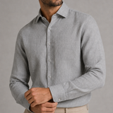 CAMISA M/L LINHO PURO CINZA 03.10.0069