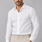 CAMISA CASUAL LINHO MISTO BRANCO
