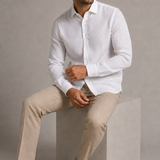 CAMISA M/L LINHO PURO BRANCO 03.10.0069