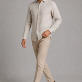 CAMISA M/L LINHO PURO MESCLA NATURAL 03.10.0069