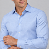 CAMISA M/L SOCIAL FALSO LISO AZUL CLARO