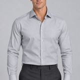 CAMISA M/L SOCIAL FALSO LISO CINZA