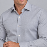 CAMISA M/L SOCIAL FALSO LISO CINZA
