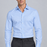 CAMISA M/L SOCIAL FALSO LISO AZUL CLARO
