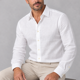 CAMISA CASUAL LINHO MISTO BRANCO