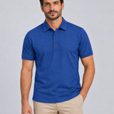 POLO M/C LISO TECHNO AZUL