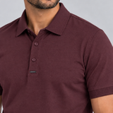 POLO M/C LISO TECHNO VINHO