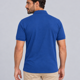 POLO M/C LISO TECHNO AZUL