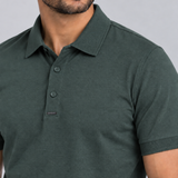 POLO M/C LISO TECHNO VERDE
