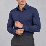 CAMISA M/L MALHA POLIAMIDA TEXTURA MARINHO