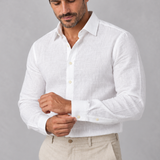 CAMISA CASUAL LINHO MISTO BRANCO