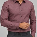 CAMISA M/L CONTEMP FALSO LISO VINHO