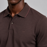 POLO M/C TECHNO FIO TINTO CAFE
