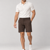 BERMUDA CHINO COS ELASTICO MARROM