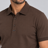 POLO M/C LISO TECHNO CHOCOLATE