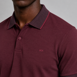 POLO M/C TECHNO FIO TINTO VINHO