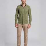 CAMISA M/L CASUAL  LISA SUEDE VERDE