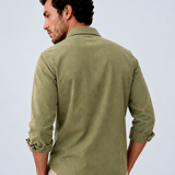 CAMISA M/L CASUAL  LISA SUEDE VERDE